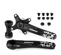 QHYRZE Juego De Bielas MTB 170mm Platos Y Bielas Huecos Integrados De Aleación De Aluminio for Plato Simple/Doble/Triple(Black)