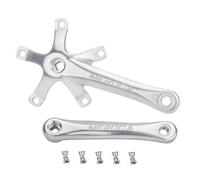 QHYRZE Juego De Brazo De Manivela De Bicicleta Plegable 170mm Bielas Cónicas Cuadradas For Bicicleta De Carretera Bielas De Aleación De Aluminio Ligeras(Silver)