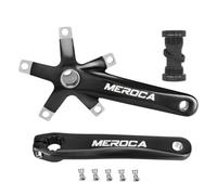 QHYRZE Juego De Brazo De Manivela De Bicicleta Plegable 170mm Bielas De Aleación De Aluminio Juego De Bielas Huecas For Bicicleta De Carretera, con BSABB(Black)