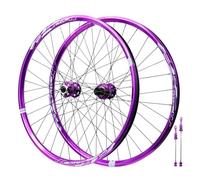 QHYRZE Juego De Ruedas Bicicleta De Montaña 26" 27,5" 29" Ruedas MTB Freno De Disco Delantera Trasera Ruedas QR 100/135mm 32H Llanta De Aleación De Aluminio, para Cassette 7-12s(Purple wheelset,26'')