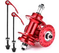 QHYRZE MTB Buje para Bicicleta 36 Agujeros Liberación Rápida Aleación De Aluminio Freno De Disco MTB Bike Hubs Cubo Giratorio para 5 6 7 8 Velocidad(Red 36H)