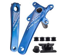 QHYRZE MTB Crank Arm Set 170mm Hollow Integrated Mountain Bike Crankset Ultraligero Aleación De Aluminio Bielas(Blauw)