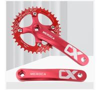 QHYRZE Platos Y Bielas BTT Square Taper 170mm Juego De Bielas Platos Y Bielas 32/34/36/38/40/42T Plato 8-11 Single Speed(Rot,42T)