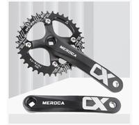QHYRZE Platos Y Bielas BTT Square Taper 170mm Juego De Bielas Platos Y Bielas 32/34/36/38/40/42T Plato 8-11 Single Speed(Black,38T)