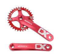 QHYRZE Platos Y Bielas BTT Square Taper 170mm Juego De Bielas Platos Y Bielas BTT 32/34/36/38/40/42T Plato 8-11 Single Speed(Rot,42T)