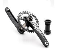 QHYRZE Platos Y Bielas MTB Platos Y Bielas Integrados Huecos De Bicicletas De Montaña 170mm Juego De Bielas Plato Único 32T 34T 36T 38T con BB 8-12 Velocidades(Black,34T)