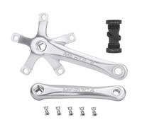 QHYRZE Platos Y Bielas Plegables Square Taper Juego De Bielas 170mm Compatible con Plato Sencillo Platos Y Bielas for Carretera(Silver)