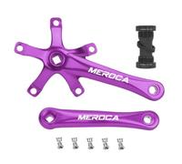 QHYRZE Platos Y Bielas Plegables Square Taper Juego De Bielas 170mm Compatible con Plato Sencillo Platos Y Bielas for Carretera(Purple)