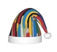 QHZLY A Creative Strokes - Sombrero de Papá Noel para niños, de poliéster, accesorio de disfraz