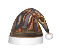 QHZLY A Divine Frescoes - Sombrero de Papá Noel para niños, accesorio de disfraz de poliéster esponjoso