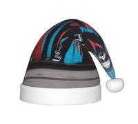 QHZLY A Street Art - Gorro de Papá Noel para niños, de poliéster, con ribete esponjoso, accesorio de disfraz