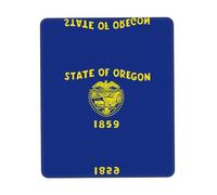 QHZLY Alfombrilla de mouse con borde de goma de Oregon State Flag de varios tamaños, 8.3 x 10.3 pulgadas, para oficina, juegos, estudio, escritorio, consola portátil