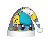 QHZLY An Adventure Plan - Gorro de Papá Noel para niños, de poliéster, con ribete esponjoso, accesorio para disfraz