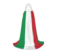 QHZLY Capa larga con capucha de la bandera de Italia para adolescentes, disfraz de cosplay para carnaval, juego de rol
