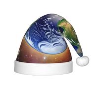 QHZLY Cosmic Earth - Gorro de Papá Noel para niños, accesorio de disfraz de poliéster esponjoso