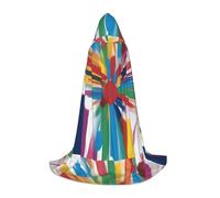 QHZLY Creative Strokes - Capa larga con capucha para adolescentes, disfraz de cosplay para cosplay, cosplay, escenario, cómic-con, carnaval, juego de rol