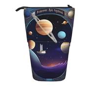 QHZLY Estuche ajustable a Cosmic Voyage con cremallera, portátil de gran capacidad de almacenamiento para artículos de papelería
