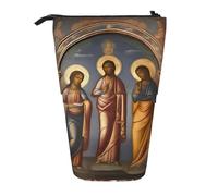 QHZLY Estuche ajustable a Divine Frescoes con cremallera, portátil de gran capacidad de almacenamiento para artículos de papelería
