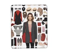 QHZLY Fashion Chic - Alfombrilla de mouse con borde de goma de varios tamaños, 8.3 x 10.3 pulgadas, para oficina, juegos, estudio, escritorio, consola portátil