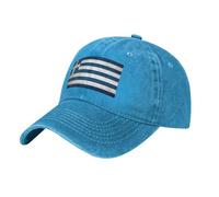 QHZLY Gorra de béisbol de mezclilla lavada con bandera griega, unisex, transpirable, ligera, para viajes al aire libre, azul, Talla única