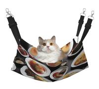 QHZLY Hamaca de terciopelo con platos sabrosos L para mascotas pequeñas, cómoda y transpirable para gatos, conejos, hurones