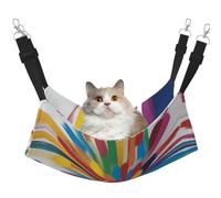 QHZLY Hamaca de terciopelo Creative Strokes M para mascotas pequeñas, cómoda y transpirable para gatos, conejos, hurones