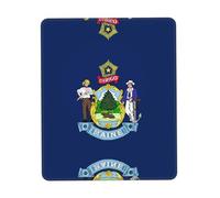 QHZLY Maine State Flag - Alfombrilla de mouse con borde de goma, varios tamaños, 7.9 x 9.5 pulgadas, para oficina, juegos, estudio, escritorio, consola portátil