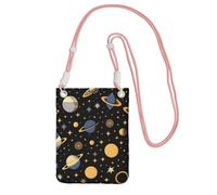 QHZLY Planet in the Dark - Bolso bandolera para teléfono móvil con correa ajustable para mujer, a la moda, conveniente, Pink, Talla única