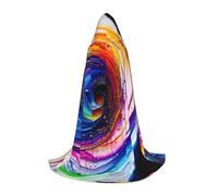 QHZLY Scribble Art to the Pap Capa con capucha M para adolescentes, capa larga, cosplay, baile de máscaras, disfraz de escenario, cómic-con, carnaval, juego de rol