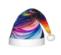 QHZLY Scribble Art to the Pap - Sombrero de Papá Noel para niños, accesorio de disfraz de poliéster esponjoso