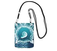 QHZLY Sea of Love - Bolso bandolera para teléfono móvil con correa ajustable para mujer, a la moda, conveniente, Black, Talla única