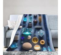 QHZLY Smart Crystal Art - Manta de forro polar de franela de 40 x 30 pulgadas, ligera, suave y cálida para cama, sofá, camping, viajes