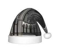 QHZLY Sombrero de Papá Noel para niños, diseño de catedrales góticas, accesorio de disfraz