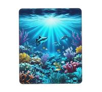 QHZLY Submarine Coral Rays - Alfombrilla de mouse con borde de goma, varios tamaños, 7 x 8.6 pulgadas, para oficina, juegos, estudio, escritorio, consola portátil