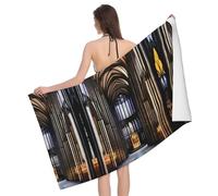 QHZLY Toalla de baño absorbente de catedrales góticas, suave, esponjosa, de secado rápido y transpirable para viajes, playa