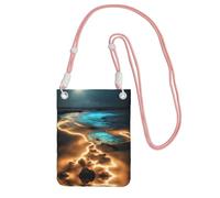 QHZLY View under the moon - Bolso bandolera para teléfono móvil con correa ajustable para mujer, a la moda, conveniente, Pink, Talla única