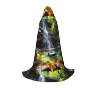 QHZLY Waterfall Views - Capa larga con capucha para adolescentes, para cosplay, baile de máscaras, disfraz de escenario, cómic-con, carnaval, juego de rol