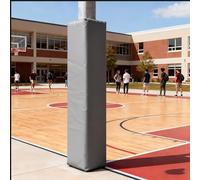 QHZYMX Acolchado Portería Baloncesto Postes Cuadrados 8,5, 11,5, 14, 16,5, 19 Y 21,5 Cm, Cubierta Columnas Soporte Sótano, Amortiguación Suave(Gray,120CM_14X14CM)