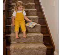 QHZYMX Barra Alfombra Escalera Varilla De Retención Alfombra Escalera Estrecha Latón, galerías Arte Poste Corredor, Peldaños Escaleras Comerciales Barras Fijación Antideslizantes(16 pcs,115cm/45inch)