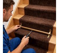 QHZYMX Barra Alfombra Escalera Varillas De Escalera Latón para Corredores Alfombras Doradas, Resistentes Y Cortadas A Medida Juego Peldaños Antidesplazamiento, Puntos Decorativos(5 pcs,32in(81cm))