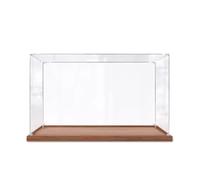 QHZYMX Cajas De Presentación Acrílicas para Coleccionables, Organizadores Transparentes con Protección A Prueba Polvo Base Madera, Contenedores Decorativos(60x45x45cm/24x18x18in)
