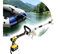 QHZYMX Remo motorizado Kayak Propulsor Marino Accionado Taladro Inalámbrico, Kit Hélice Eléctrica Portátil Fuera Borda, Systems Propulsores Bricolaje (Motor No Incluido)(with Clips,Long 1m/39.4")