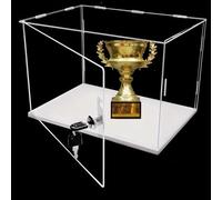 QHZYMX Vitrina de Acrílico Vitrina Acrílica con Cierre Seguro, Caja Transparente Personalizable para Exhibir Maquetas, Fútbol Y Objetos De Colección, con Protección Antipolvo.(35X53X35cm)