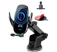 Qi 15W Cargador Inalámbrico Coche,Wireless Car Charger Soporte con Bloqueo Automático Rápida Salida de Aire para iPhone 13/12 Pro MAX Mini 11/XS MAX/XR/8/7,Galaxy S20/S10/P20 Note 9/S9 y Otros