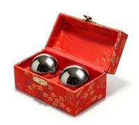Qi Gong Bolas de metal de 38 mm, bola de meditación Qigong, con mecanismo de sonido, bolas de sonido para relajación y meditación, bolas de entrenamiento Qi Gong para personas mayores, agradable bola