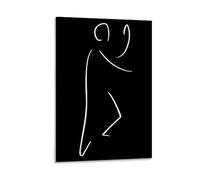 Qi Gong Line Art Minimal Poster Lienzo Arte Pintura Decoración de Pared Oficina Hogar Bar Estética 20x30cm