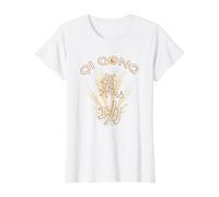 Qi Gong - Qigong - Chi Kung, retroimpresión Camiseta gráfica económica, Mujer, Blanco, S