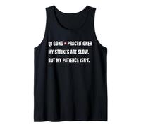 Qi Gong strike is slow, patience NOT. Funny Vintage Yin Yang Camiseta sin Mangas