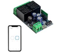 QIACHIP Ewelink APP Interruptor WiFi inteligente,módulo relé de contacto seco Salida Pasiva 2 canal, DC 5V 12V 24V para abrepuertas control y puertas de garaje,con Alexa/Google Home
