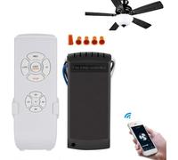 QIACHIP Mando a distancia para Ventilador de techo con 3 ajustes de velocidad y control de luz, 220V 230V controlador ventilador techo alexa Compatible con Smart Life APP, Alexa, Google Home